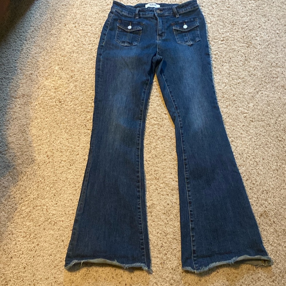 Mica- Womens size 28 flare open hem jeans